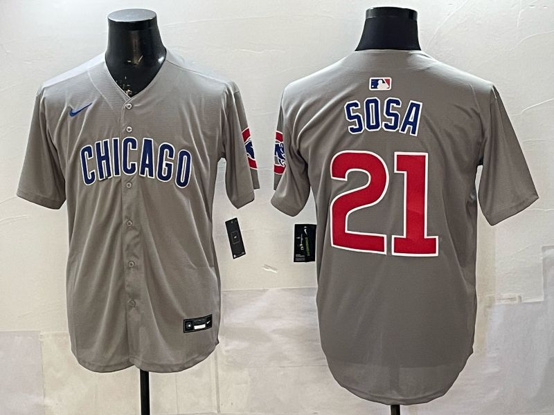 Men 2026 Chicago Cubs #21 Sosa Grey Game Nike MLB Jersey style 002->chicago cubs->MLB Jersey